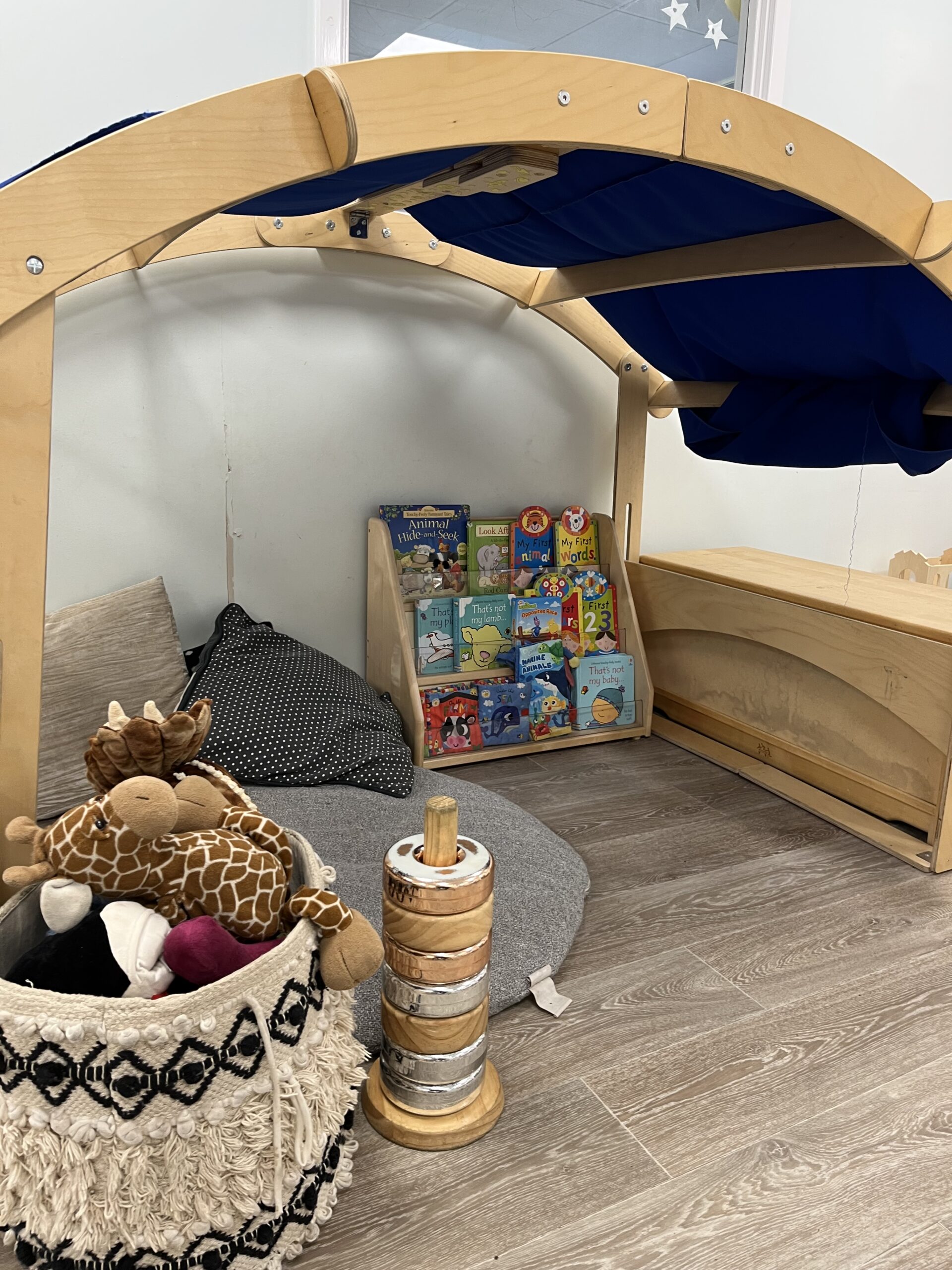 Childrens cosy reading corner at Happy Days Bradley Stoke.