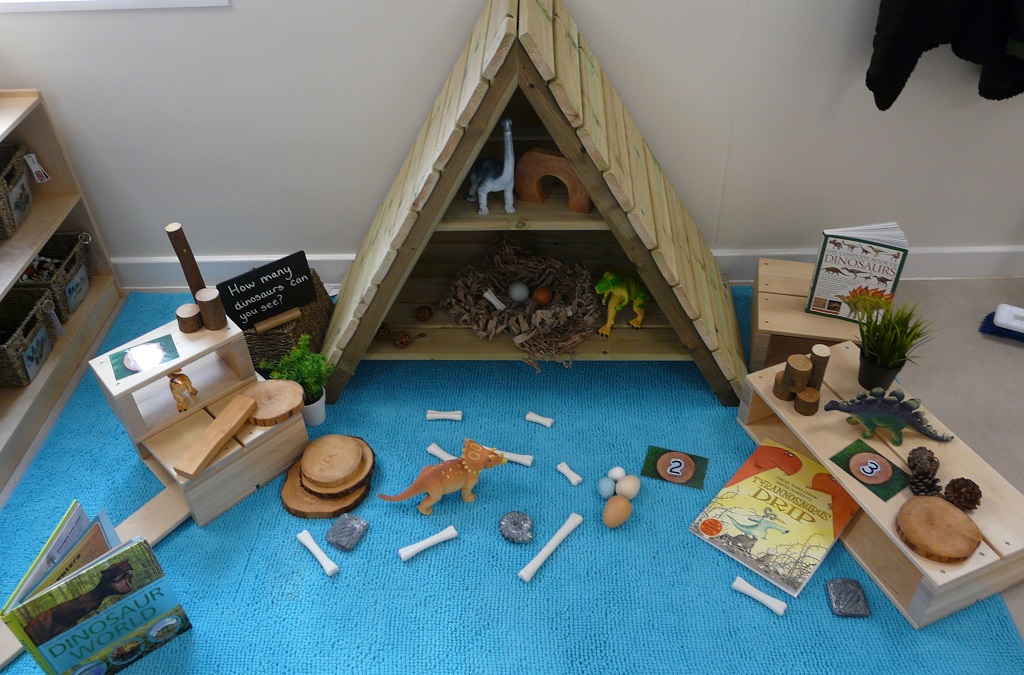Indoor nursery craft station