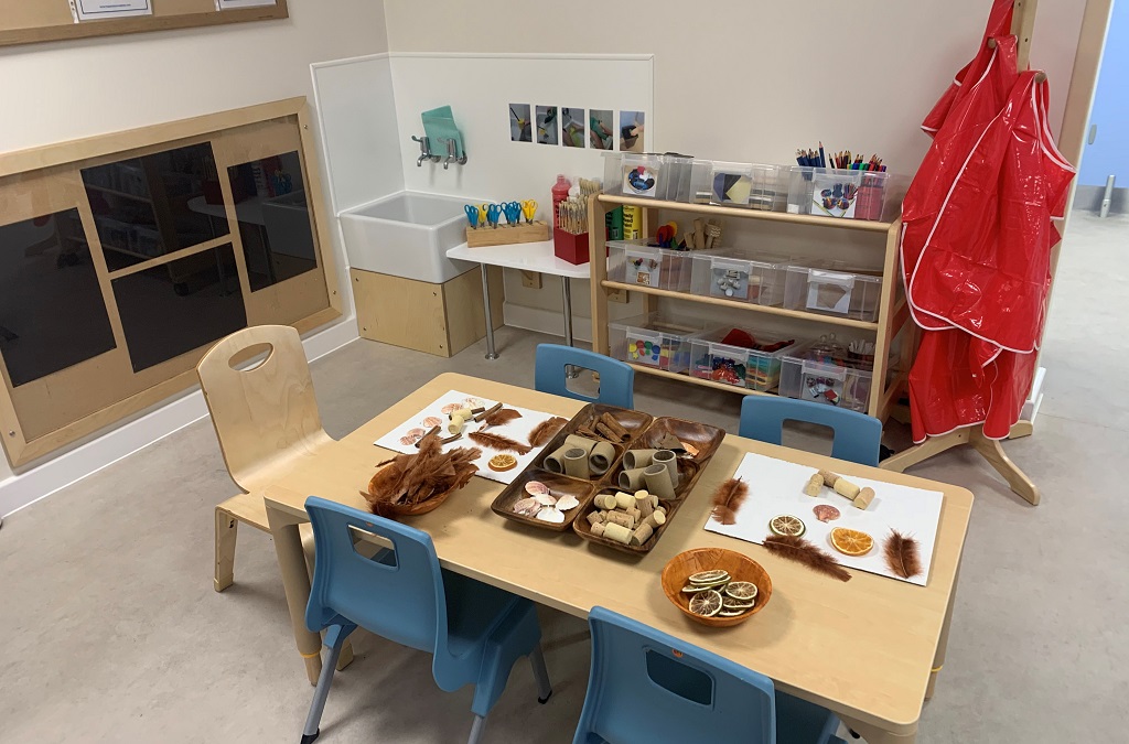 Jedzenie w przedszkolu i pokój kuchenny
