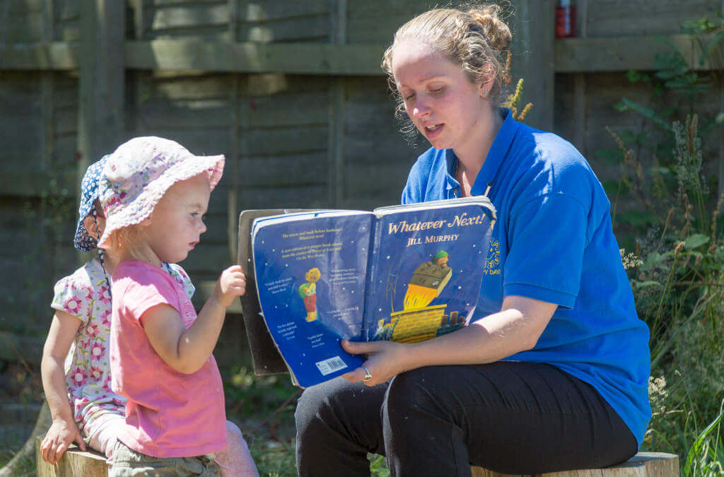 Story being read to a child