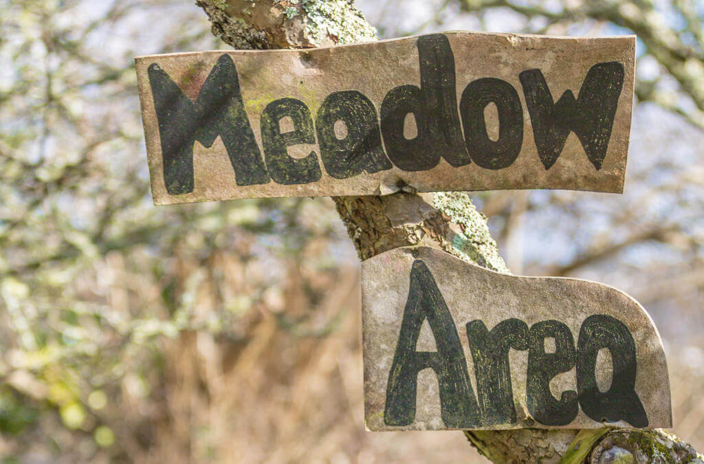 Meadow area sign