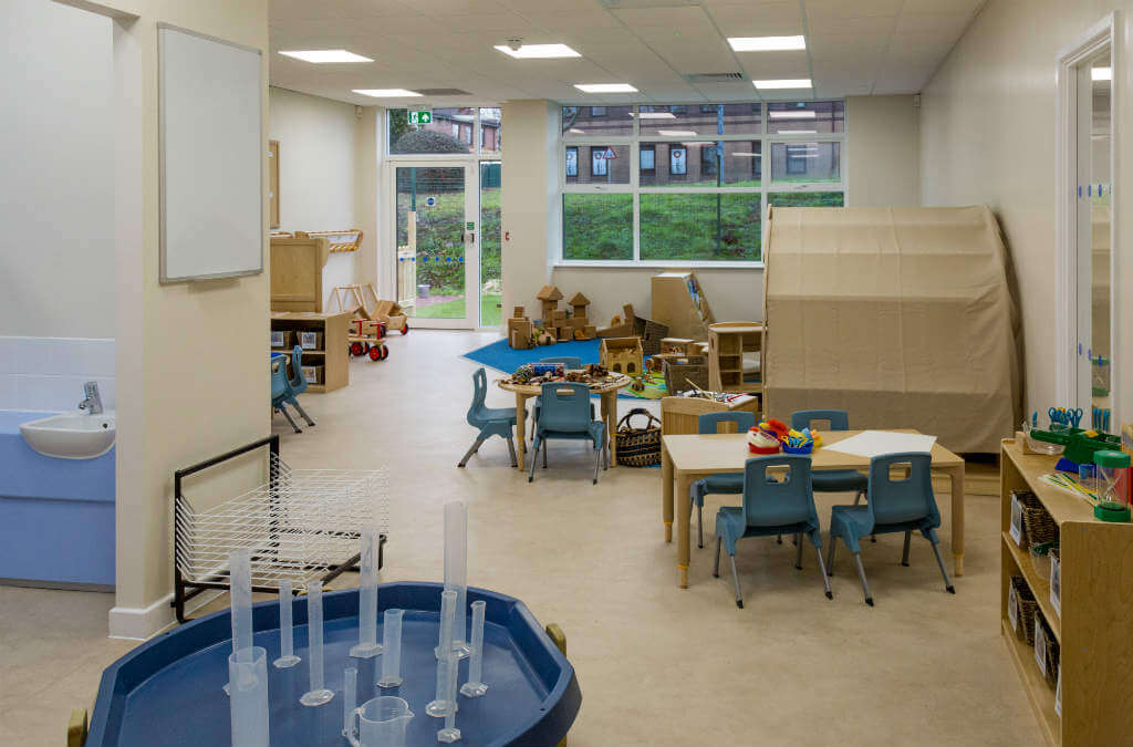 Indoor nursery play area