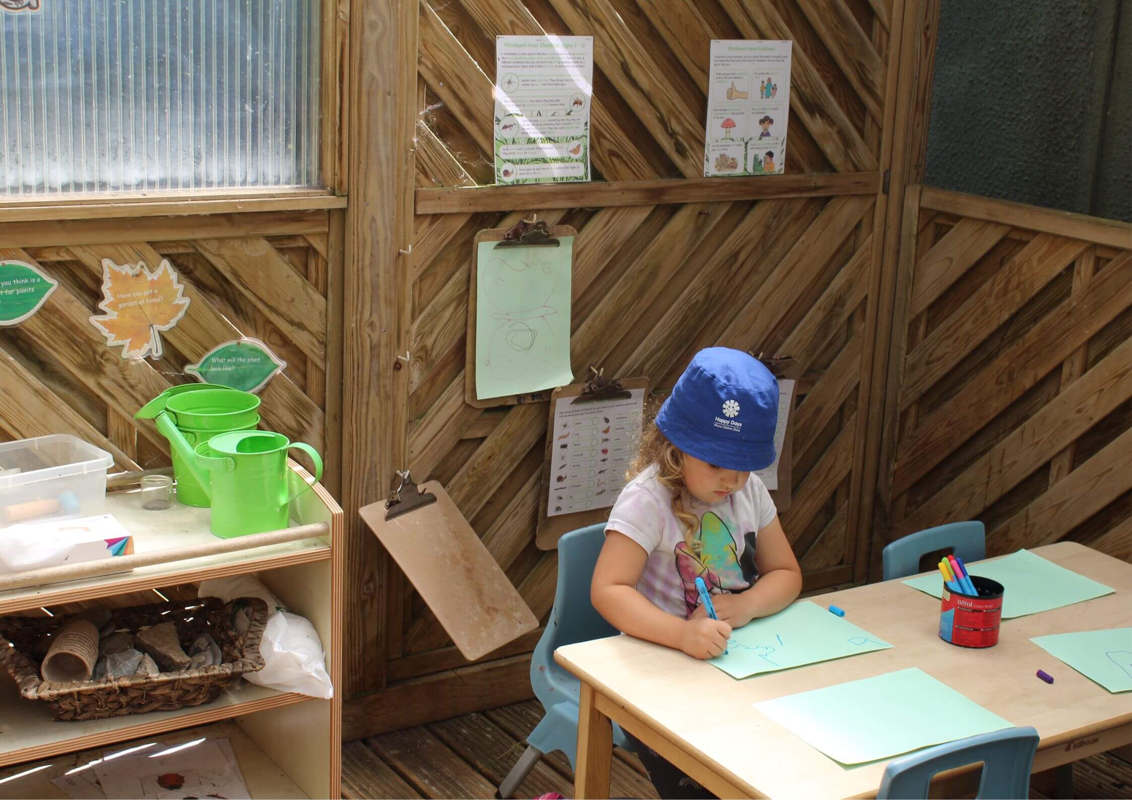 Indoor nursery reading area