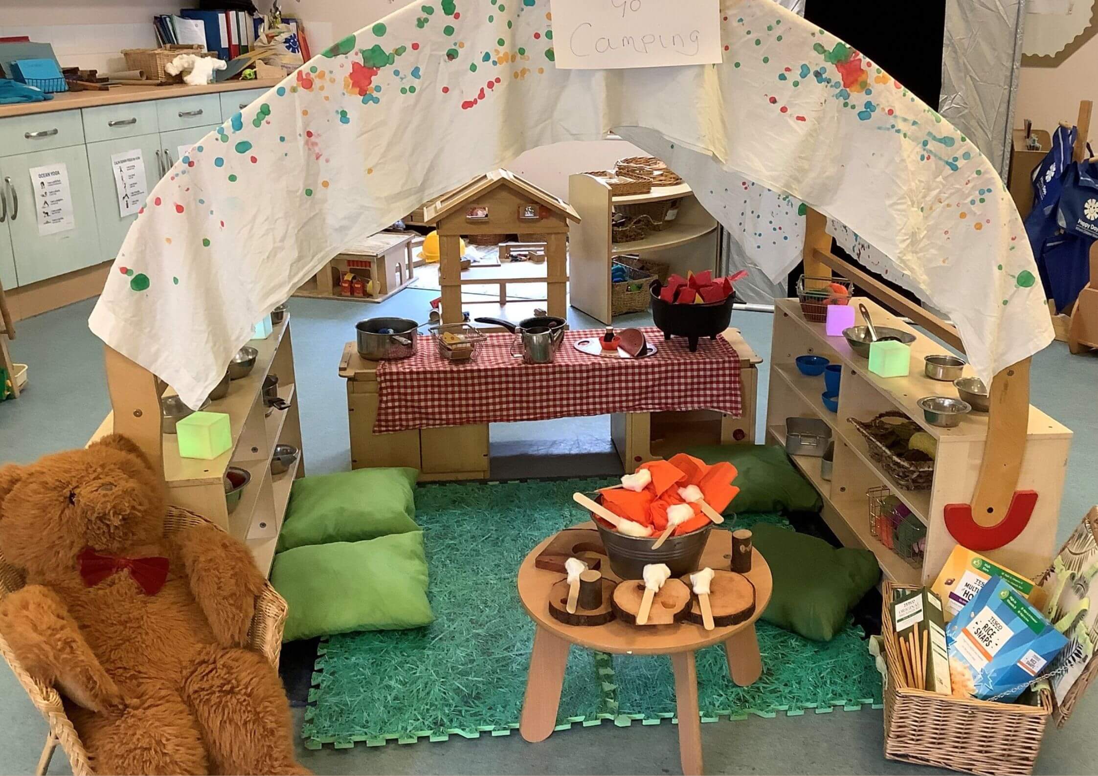 Soft reading area at nursery