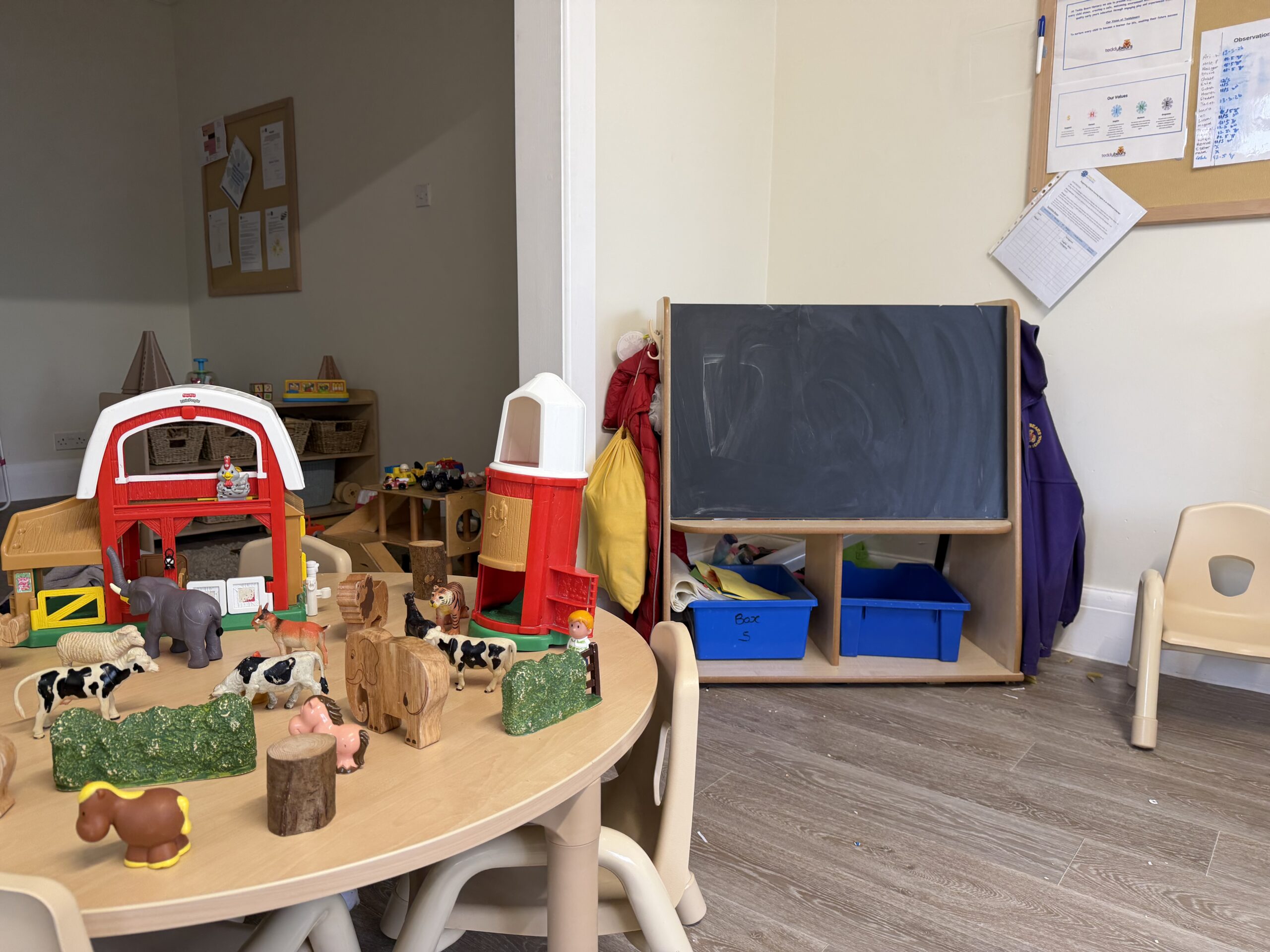 baby room at Portsmouth set up with lots of different age appropriate resources