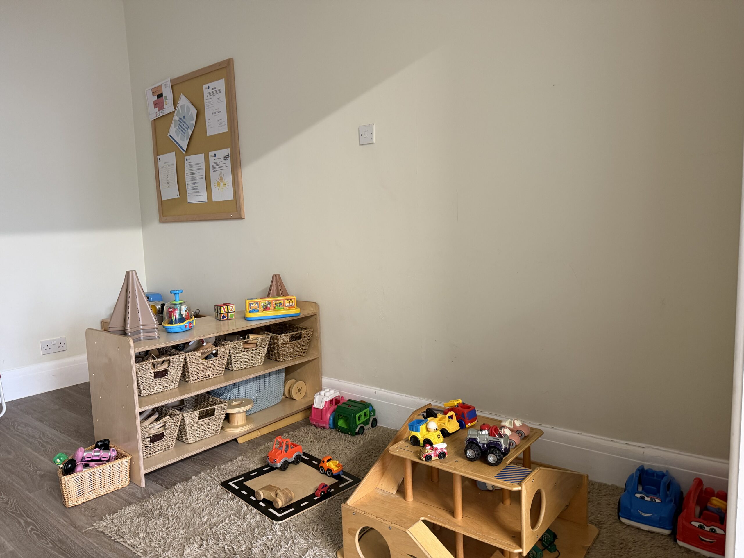baby room at Portsmouth set up with lots of different age appropriate resources