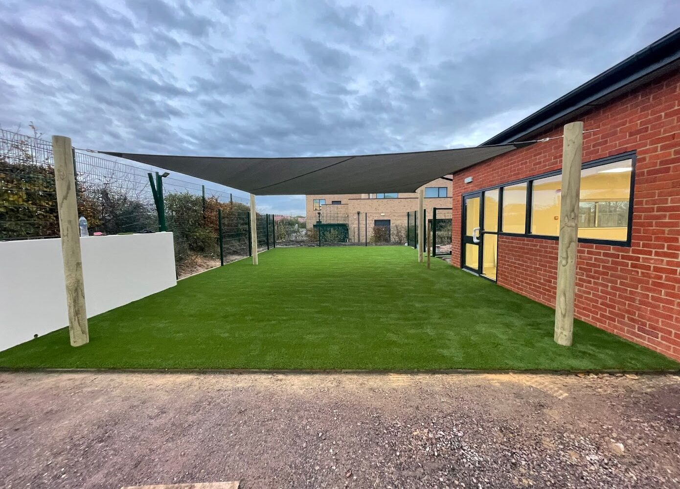 photo orf Boorley Green outside space showing the astro turf grass