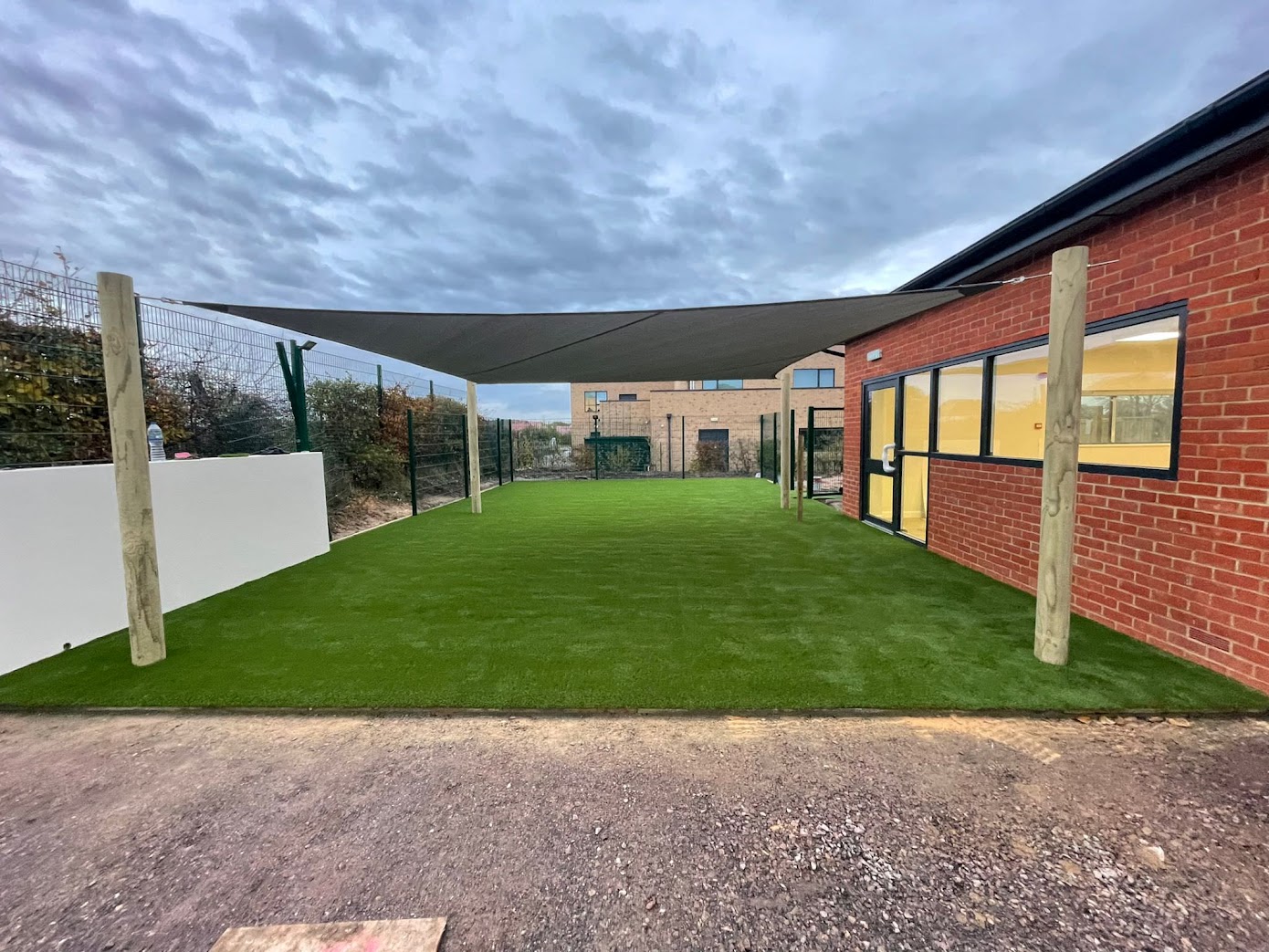 photo orf Boorley Green outside space showing the astro turf grass