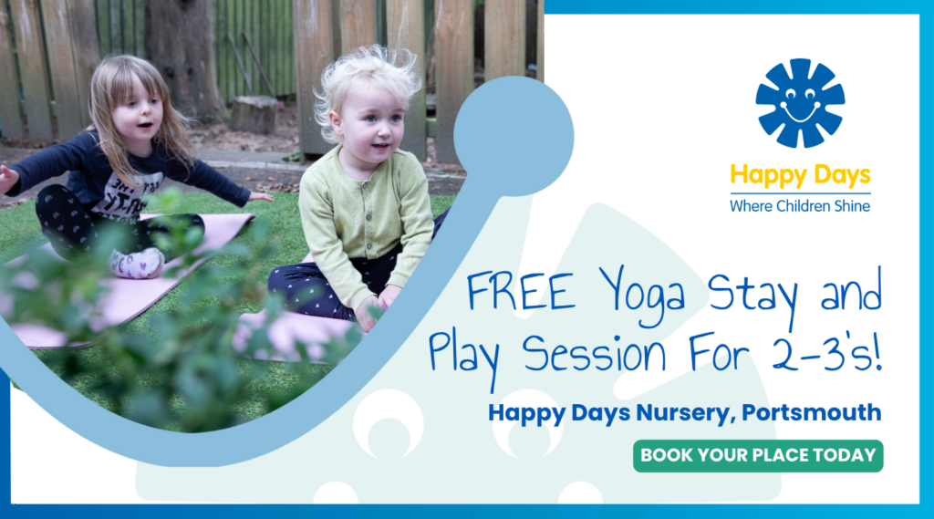 FREE Yoga Stay & Play session for children ages 2-3 at Happy Days Portsmouth
